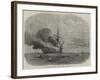 The Burning of HMS Bombay Off Montevideo-null-Framed Giclee Print