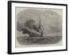 The Burning of HMS Bombay Off Montevideo-null-Framed Giclee Print