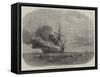 The Burning of HMS Bombay Off Montevideo-null-Framed Stretched Canvas