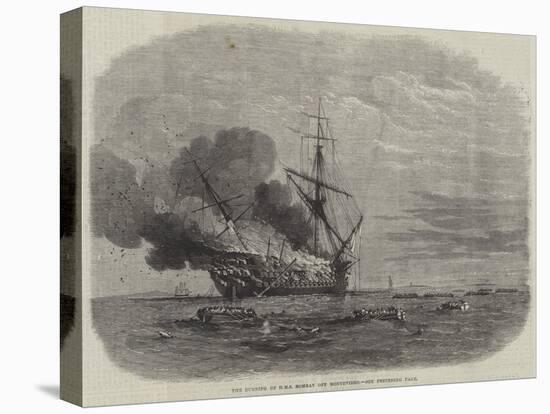 The Burning of HMS Bombay Off Montevideo-null-Stretched Canvas