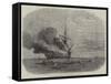 The Burning of HMS Bombay Off Montevideo-null-Framed Stretched Canvas