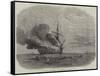 The Burning of HMS Bombay Off Montevideo-null-Framed Stretched Canvas