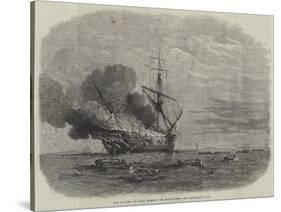 The Burning of HMS Bombay Off Montevideo-null-Stretched Canvas