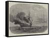 The Burning of HMS Bombay Off Montevideo-null-Framed Stretched Canvas
