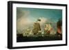 The Burning of HMS 'Royal James' at the Battle of Solebay, 28 May 1672, 18Th Century (Oil on Canvas-Peter Monamy-Framed Giclee Print
