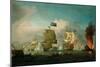 The Burning of HMS 'Royal James' at the Battle of Solebay, 28 May 1672, 18Th Century (Oil on Canvas-Peter Monamy-Mounted Giclee Print