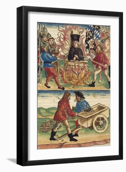 The Burning of Jan Hus-Joerg The Elder Breu-Framed Premium Giclee Print