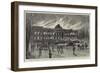 The Burning of Laeken Castle, Brussels, the Residence of King Leopold-null-Framed Giclee Print