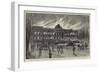 The Burning of Laeken Castle, Brussels, the Residence of King Leopold-null-Framed Giclee Print