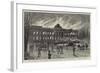 The Burning of Laeken Castle, Brussels, the Residence of King Leopold-null-Framed Giclee Print