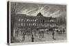 The Burning of Laeken Castle, Brussels, the Residence of King Leopold-null-Stretched Canvas