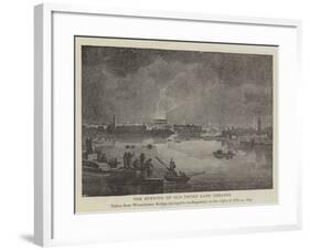 The Burning of Old Drury Lane Theatre-null-Framed Giclee Print