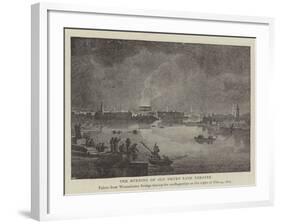 The Burning of Old Drury Lane Theatre-null-Framed Giclee Print