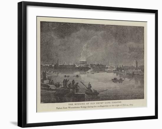 The Burning of Old Drury Lane Theatre-null-Framed Giclee Print