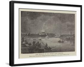 The Burning of Old Drury Lane Theatre-null-Framed Giclee Print