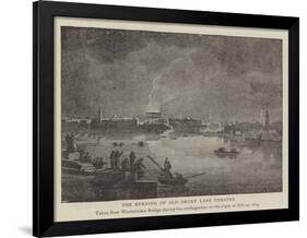 The Burning of Old Drury Lane Theatre-null-Framed Giclee Print