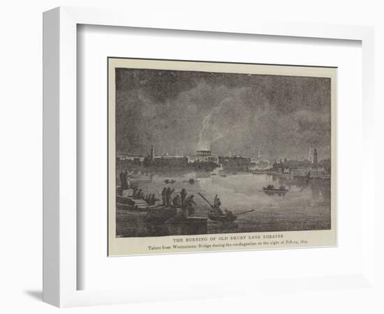 The Burning of Old Drury Lane Theatre-null-Framed Giclee Print