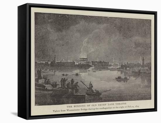 The Burning of Old Drury Lane Theatre-null-Framed Stretched Canvas