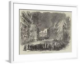 The Burning of Paris, the Rue Royale-null-Framed Giclee Print