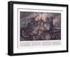 The Burning of Reims Cathedral after the Severe Bombardment by the Germans, 17-24 September 1914-Charles William Wyllie-Framed Giclee Print