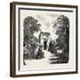 The Burning of the Alhambra at Granada: the Gate of Justice, Andalusia, Spain, 1890-null-Framed Giclee Print