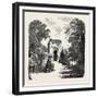 The Burning of the Alhambra at Granada: the Gate of Justice, Andalusia, Spain, 1890-null-Framed Giclee Print