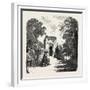 The Burning of the Alhambra at Granada: the Gate of Justice, Andalusia, Spain, 1890-null-Framed Giclee Print