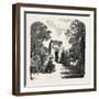 The Burning of the Alhambra at Granada: the Gate of Justice, Andalusia, Spain, 1890-null-Framed Premium Giclee Print