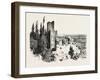 The Burning of the Alhambra at Granada: the Red Tower, Andalusia, Spain, 1890-null-Framed Giclee Print