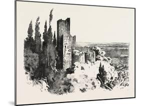 The Burning of the Alhambra at Granada: the Red Tower, Andalusia, Spain, 1890-null-Mounted Giclee Print