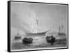 The Burning of the British Customs Schooner 'Gaspee' by American Patriots on 9th June 1772-American School-Framed Stretched Canvas