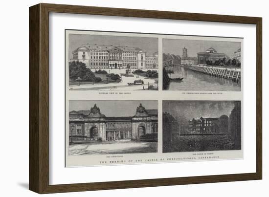 The Burning of the Castle of Christiansborg, Copenhagen-null-Framed Giclee Print