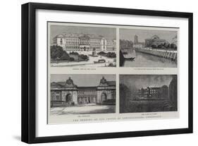 The Burning of the Castle of Christiansborg, Copenhagen-null-Framed Giclee Print