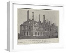 The Burning of the Chateau D'Eu, the Scene after the Fire-null-Framed Giclee Print