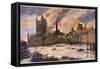 The Burning of the Cloth Hall in Ypres Belgium-Alfred Bastien-Framed Stretched Canvas