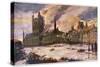 The Burning of the Cloth Hall in Ypres Belgium-Alfred Bastien-Stretched Canvas