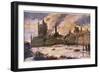 The Burning of the Cloth Hall in Ypres Belgium-Alfred Bastien-Framed Photographic Print