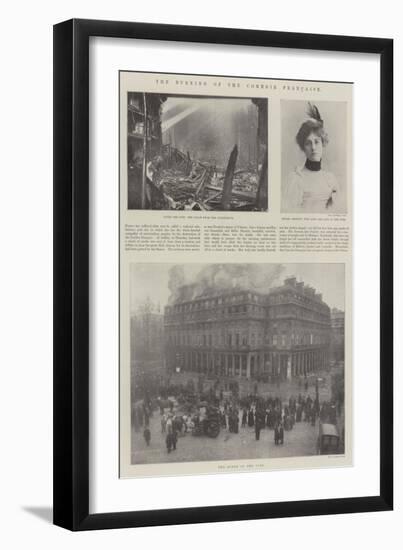 The Burning of the Comedie Francaise-null-Framed Giclee Print