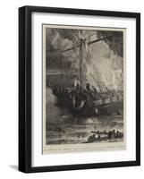 The Burning of the Cospatrick, About an Hour and a Half after the Outbreak of the Fire-Joseph Nash-Framed Giclee Print