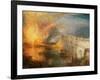 The Burning of the Houses of Lords and Commons, 16Th October, 1834 (Oil on Canvas)-Joseph Mallord William Turner-Framed Giclee Print