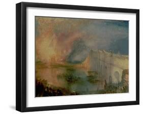 The Burning of the Houses of Parliament (1) 1835-J M W Turner-Framed Giclee Print