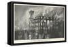 The Burning of the Queen's Hotel, Southsea, 8 December-Fred T. Jane-Framed Stretched Canvas