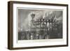 The Burning of the Queen's Hotel, Southsea, 8 December-Fred T. Jane-Framed Giclee Print