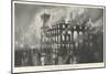 The Burning of the Queen's Hotel, Southsea, 8 December-Fred T. Jane-Mounted Giclee Print