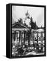 The Burning of the Reichstag in Berlin, Germany in 1933-Robert Hunt-Framed Stretched Canvas