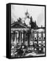 The Burning of the Reichstag in Berlin, Germany in 1933-Robert Hunt-Framed Stretched Canvas