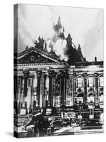 The Burning of the Reichstag in Berlin, Germany in 1933-Robert Hunt-Stretched Canvas