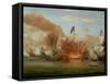 The Burning of "The Royal James" at the Battle of Sole Bank, 6th June 1672-Willem Van De, The Younger Velde-Framed Stretched Canvas