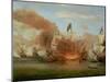 The Burning of "The Royal James" at the Battle of Sole Bank, 6th June 1672-Willem Van De, The Younger Velde-Mounted Giclee Print