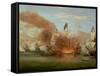 The Burning of "The Royal James" at the Battle of Sole Bank, 6th June 1672-Willem Van De, The Younger Velde-Framed Stretched Canvas